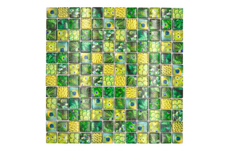 Mosaïque verre Wildlife verte small 29,8 x 29,8 cm