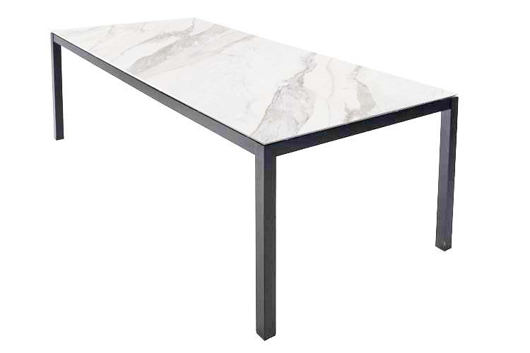 Table Carles Marbre aspect 150x100cm blanc