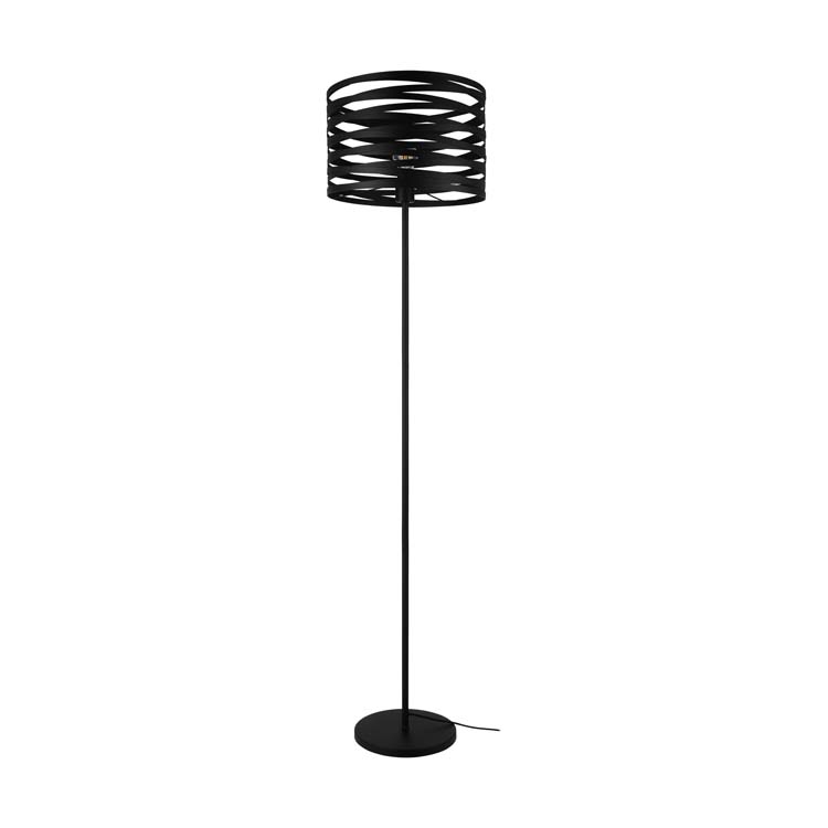 Lampadaire noir acier diam37cm excl lampe LED possible E27