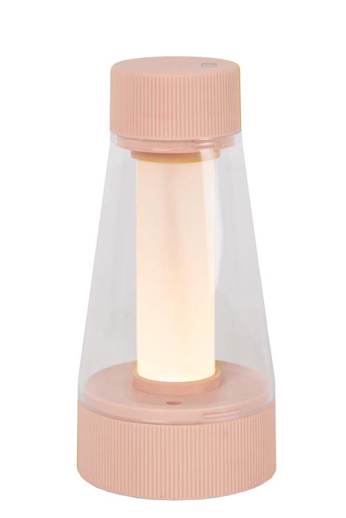 Lucide LORALI - Lampe de table Rechargeable - Batterie/Piles - LED Dim. - IP44 - Rose