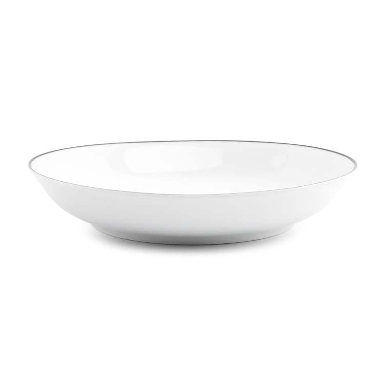 Assiette creuse Black Rim basic white 21 x H 4 cm