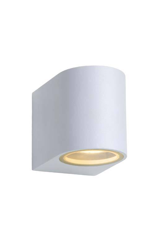 Wandspot Buiten - LED Dimbaar - GU10 - 1x5W 3000K - IP44 - Wit