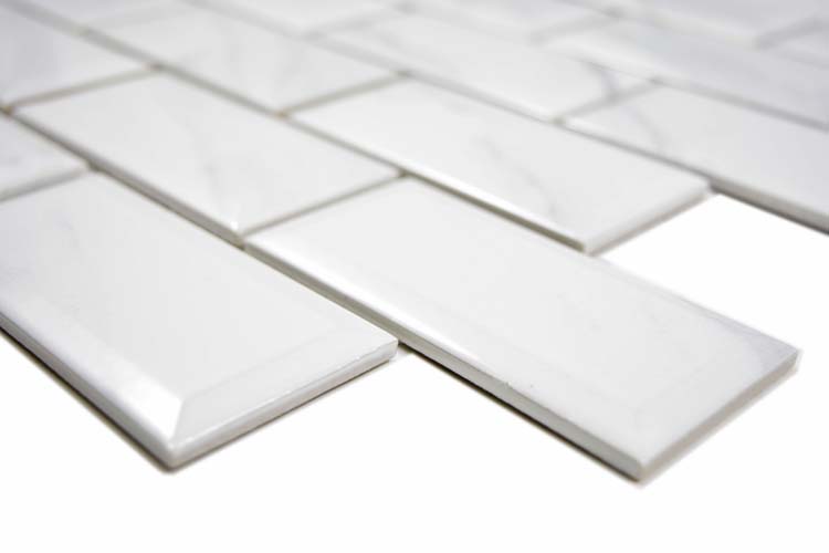 Mosaïque Metro carrara blanche 29,5 x 29,1 cm