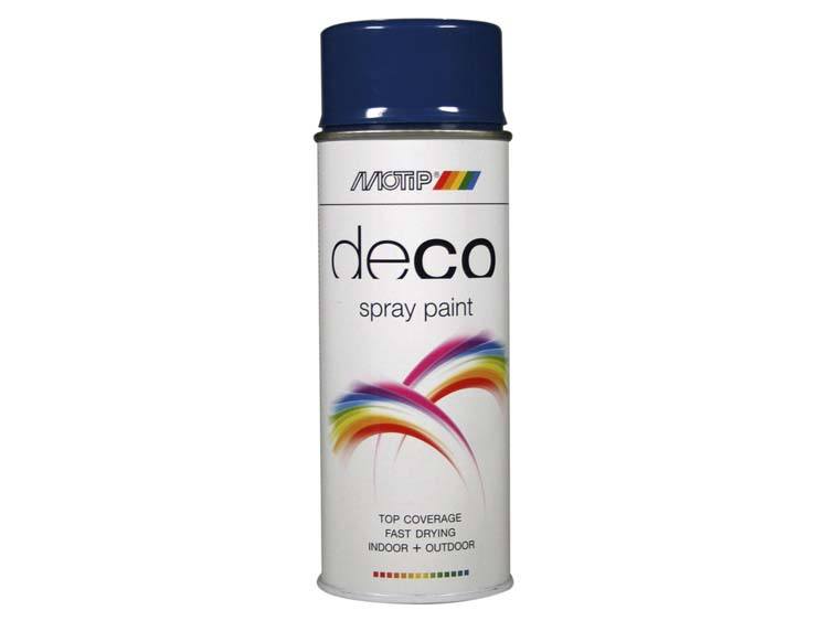 Motip Deco lakspray hoogglans 0,4l enziaanblauw