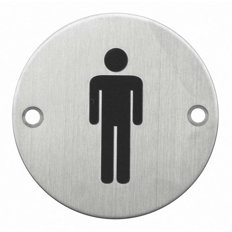 Picto rond man inox plus