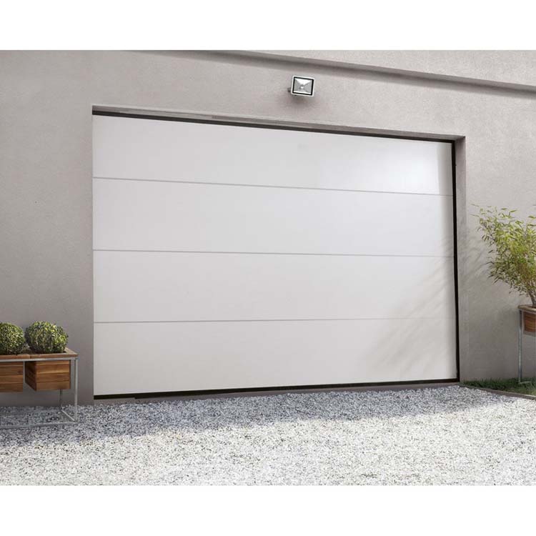 Porte sectionnelle en kit Dora blanc 2375x2125 à traction + moteur