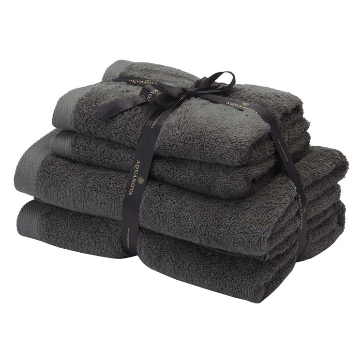 Aquanova Rio set de serviettes 4 pièces gris foncé