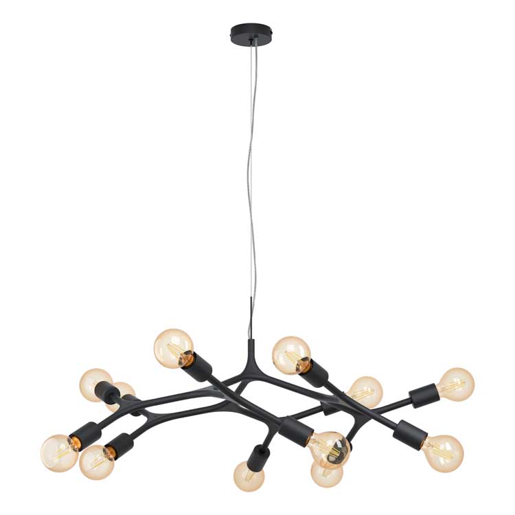 Eglo BOCADELLA - Hanglamp - E27 - 12X60W - Zwart