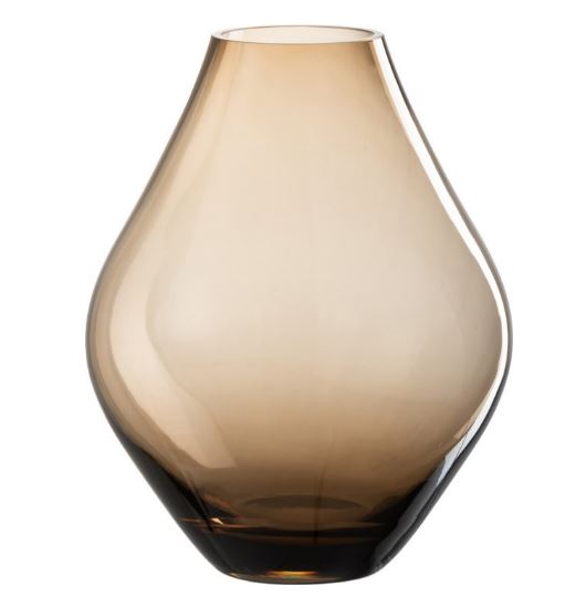 Vase Abby verre ambre grand 28 cm