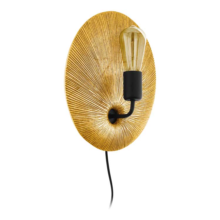 Eglo GASCUERIA - Wandlamp  - E27 - 60W - Goud/zwart