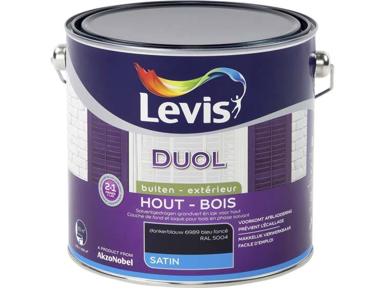 Levis Duol laque bois satin 2,5l bleu foncé