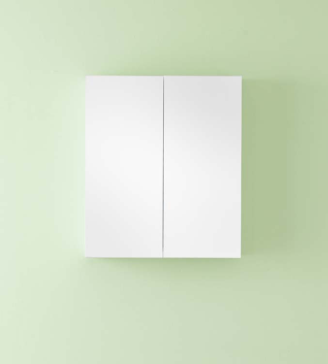 Armoire de toilette Brava 2 portes blanc mat 600 mm