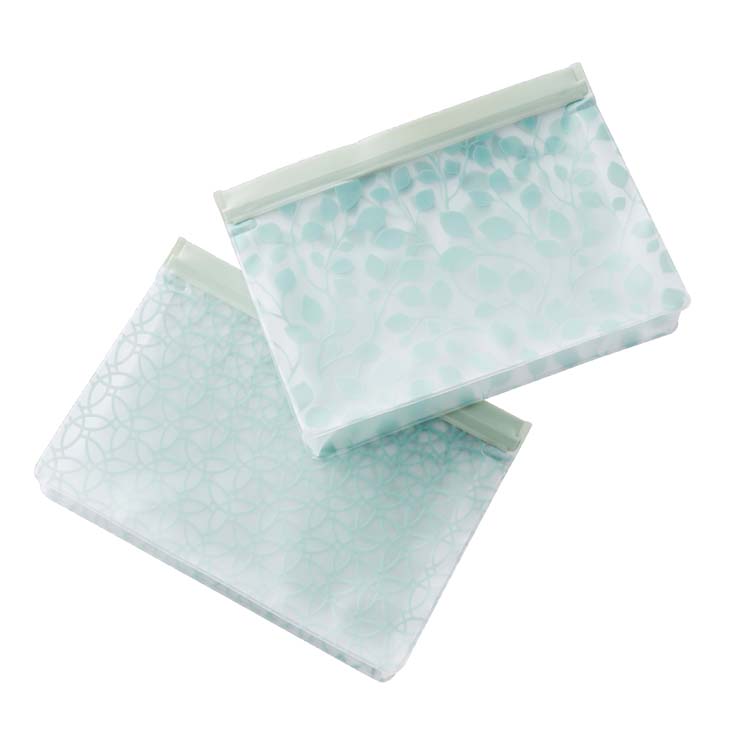 Réutilisable ziplock sachet de 2 pièces avec sol vert