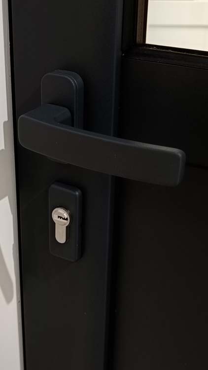 Porte extérieure alu Aveiro noire G 960X2180 mm