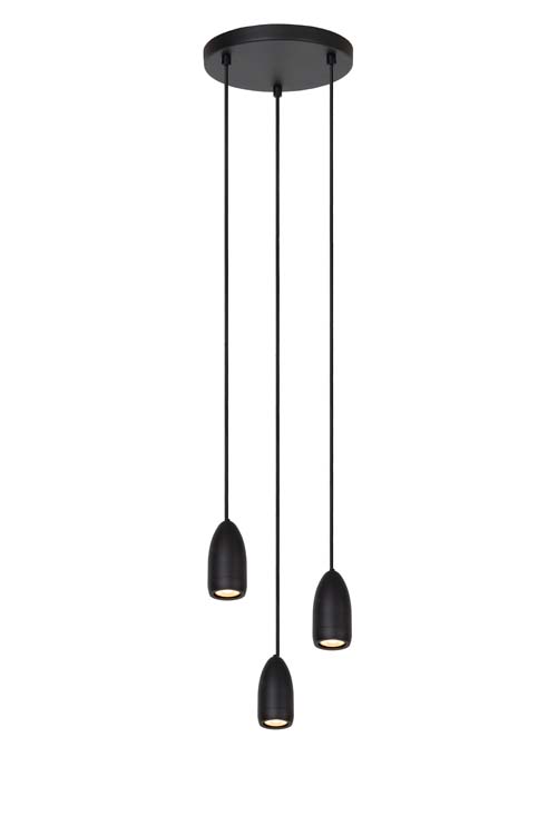 EVORA - Hanglamp - Ø 25 cm - 3xGU10 - Zwart