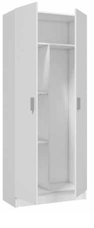 Armoire de rangement Finn haute simple blanc 730 x 370 x 1800 mm