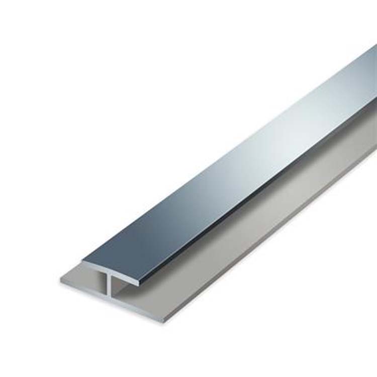 H profiel pvc alu voor pvc tegel 27x4x15x2600mm dikte 1 mm