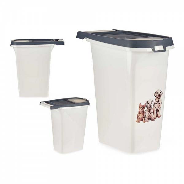 Container blanc et gris foncé 10L 20x36x36 cm