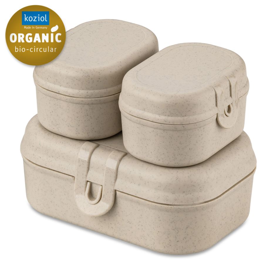 3-delige lunchbox Koziol beige