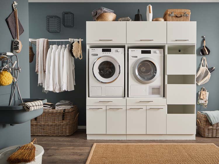 Armoires de machine à laver - Decowash - blanc - set 13 - 67,5X185X200