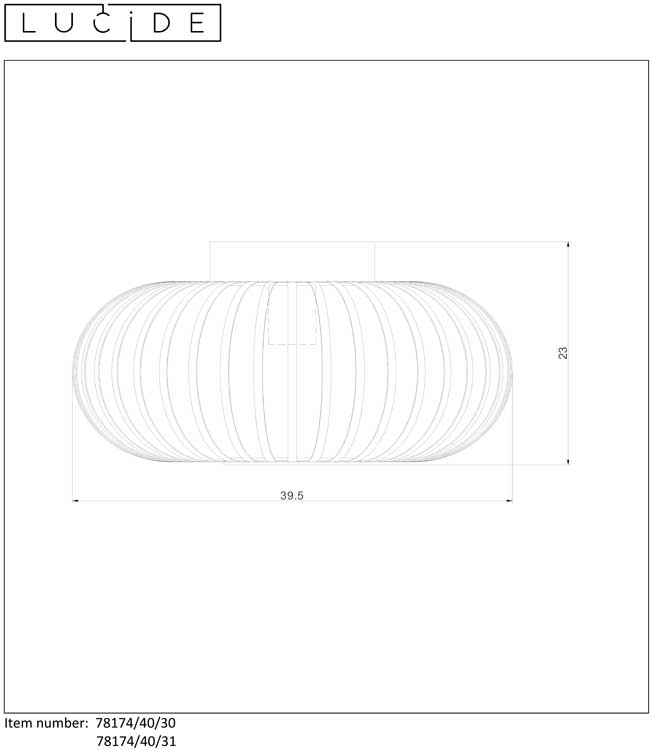 Lucide MANUELA - Plafonnier - Ø 40 cm - E27 - Blanc