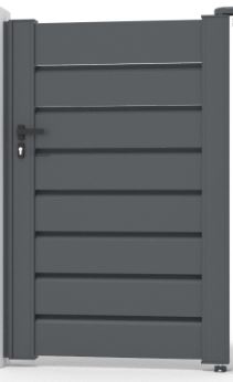 Portillon Havana alu anthracite 100x175cm