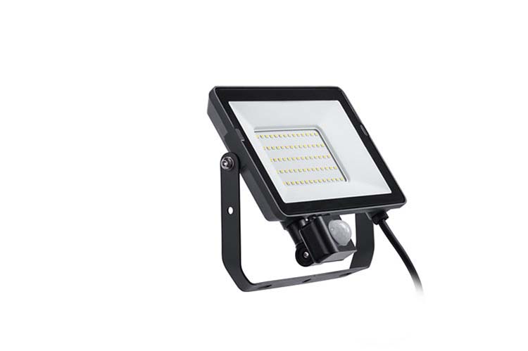 Spot LED extérieur projectline noir 50 W 4000K + capteur