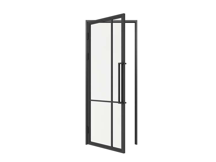 Porte intérieure fer forgé simple 4W asymétr. Tara droite sur mesure