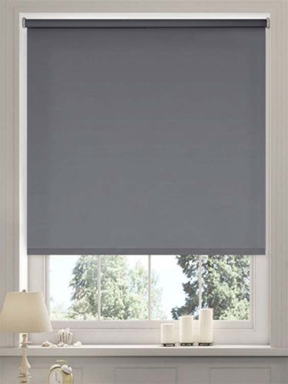 Store enrouleur occultant gris 120x250cm