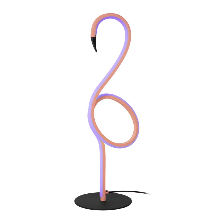 Lucide FLAMINGO - Lampe de table - LED Dim. - Rvb - Rose