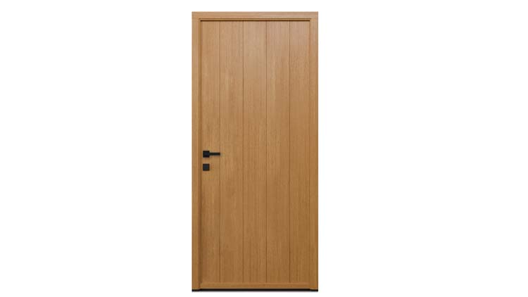 Porte extérieure meranti Duero verticale nature G SUR MESURE