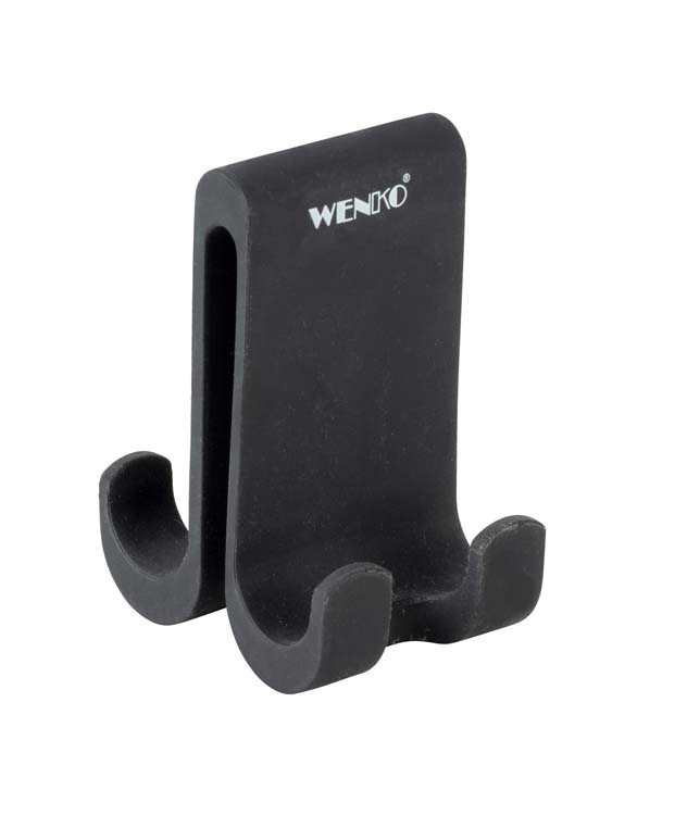 Crochette de douche Wenko Verna double silicone noir