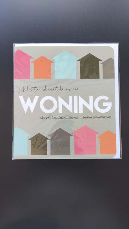 Wenskaart XL Gefeliciteerd met de mooie woning