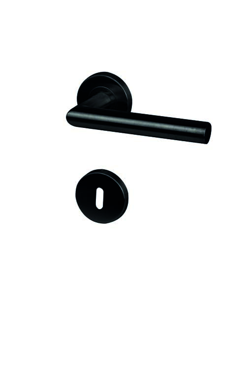Poignée de porte trendy 19mm noir mat mod.35 ronde
