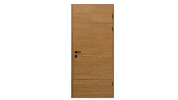 Porte extérieure meranti Ebro horizontale nature B 980 x H 2180 mm D