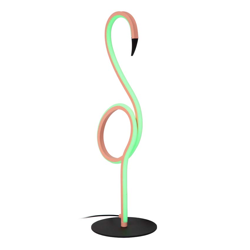 Lucide FLAMINGO - Lampe de table - LED Dim. - Rvb - Rose