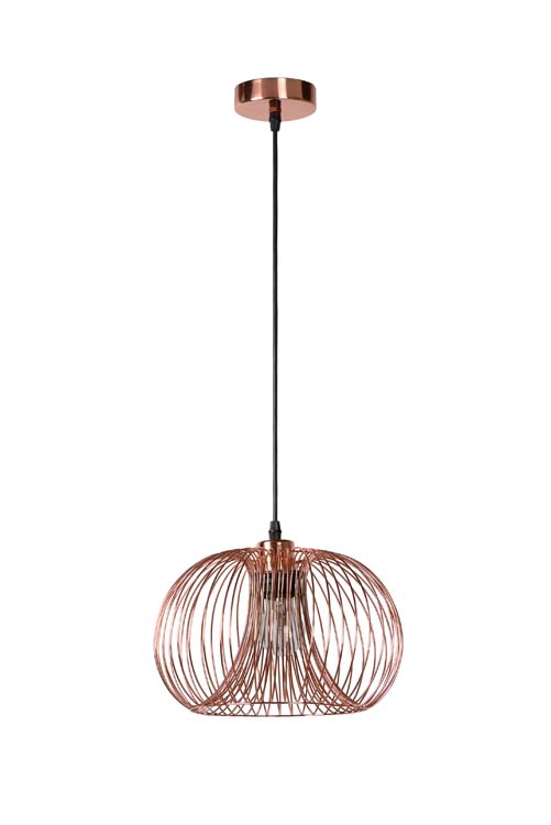 Lucide VINTI - Hanglamp - Ø 30 cm - E27 - Koper