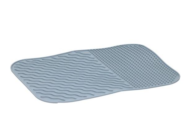 Afdruipmat afwas anti-slip silicone grijs 34 x 26 cm