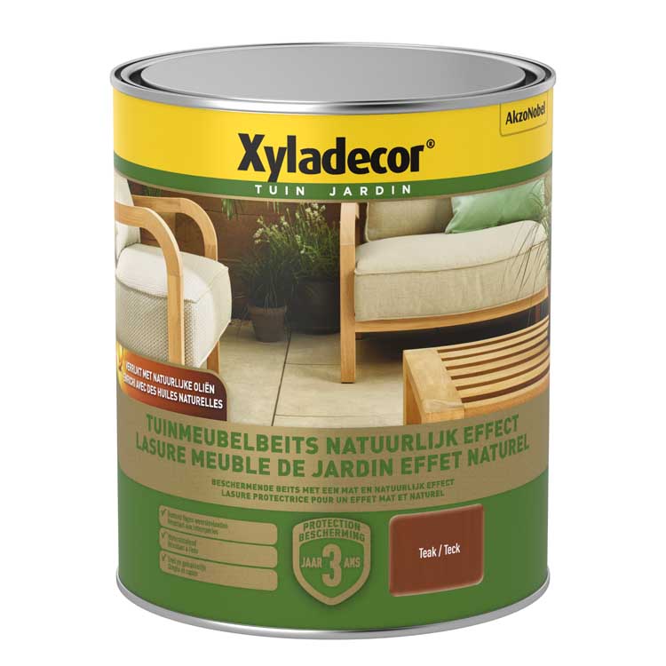 Xyladecor teinture pour mobilier de jardin effet teck naturel 750ml