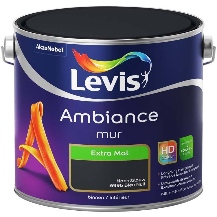 Levis peinture Ambiance Mur Extra Mat 2,5l bleu nuit