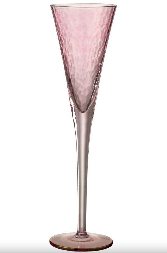 Verre de champagne rose 28 cm