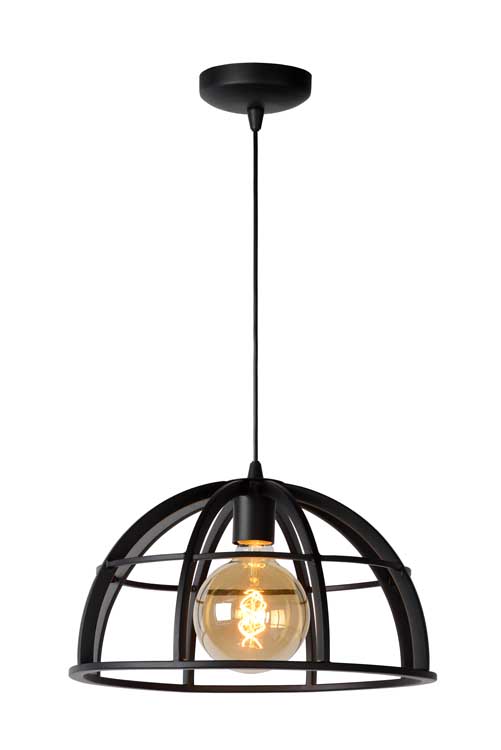 Lucide DIKRA - Suspension - Ø 40 cm - E27 - Noir