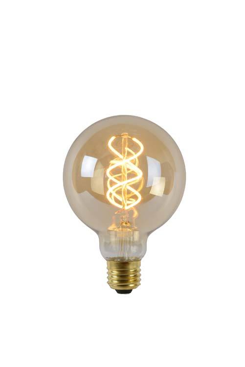 LED Bulb - Ampoule filam - Ø 9,5 cm - Dim. - E27 - 1x5W - Ambre