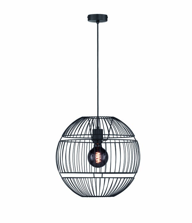 Suspension noir lampe excl 1xE27 diam 38cm