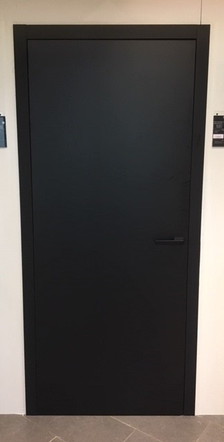 Complete deur invisible flat tubespaan 78cm zwart 211.5cm rechts