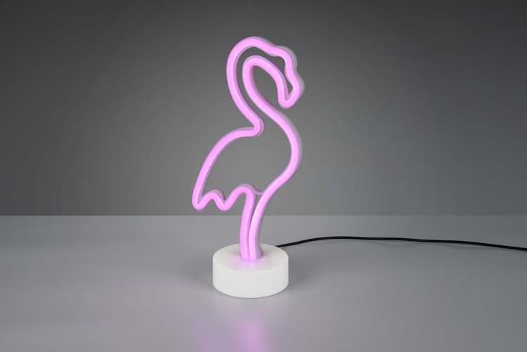 Lampe de table flamingo 10 lumes h 23.5 cm