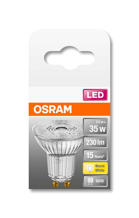 LED lamp star PAR16 GU10 2.6W warm wit