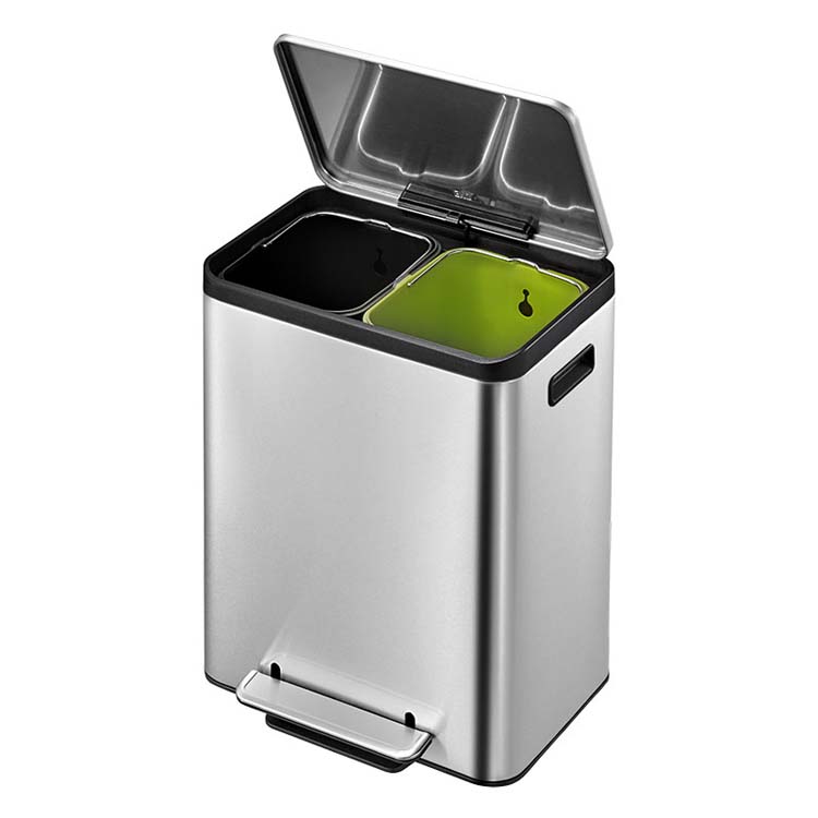 Poubelle Elien 15L+15L inox