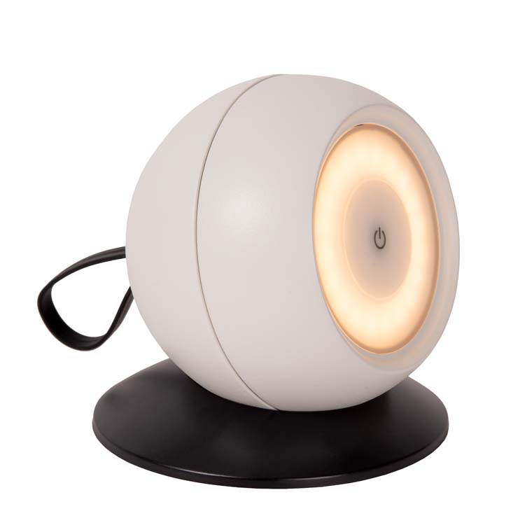 Oplaadbare Wandlamp Binnen/Buiten - Accu/Batterij - LED Dimb. - 1x2W 3000K - IP54 - Magnetisch - Wit