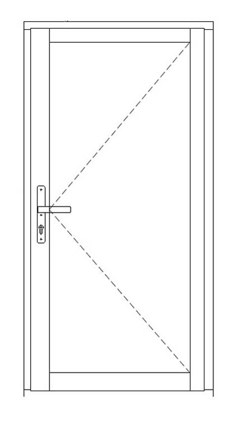 Fenêtre terasse bois Meranti Trae 1 vantail 55mm naturel 800x2150 mm